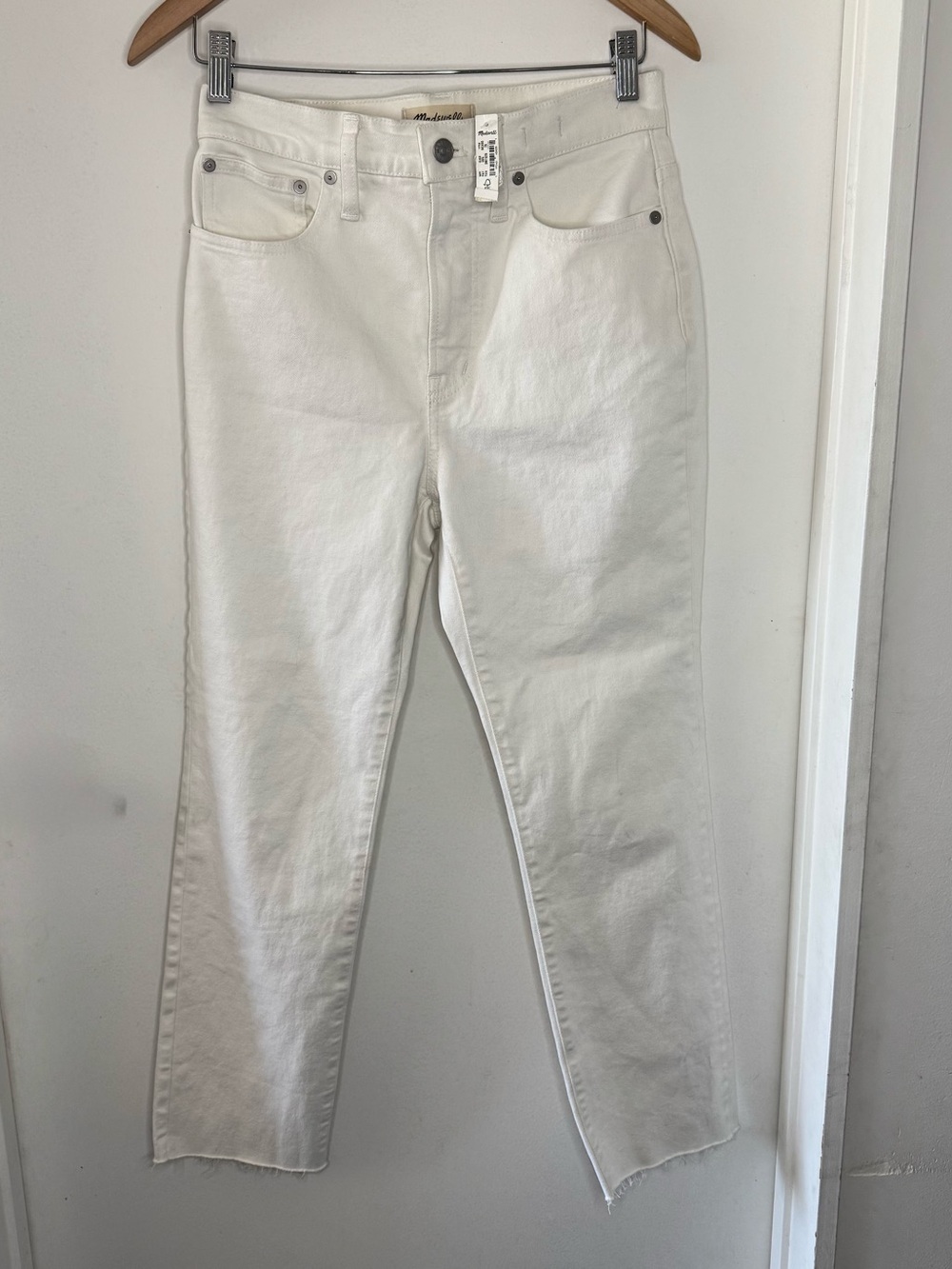Madewell The Perfect Vintage Jean White Denim Pants Women’s 26 NEW Cottagecore